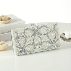 Rhinestone Decor Clutch Wallet Evening Bag For Party