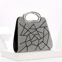 Geometric Pattern Satchel Bag Classic Evening Bag For Party