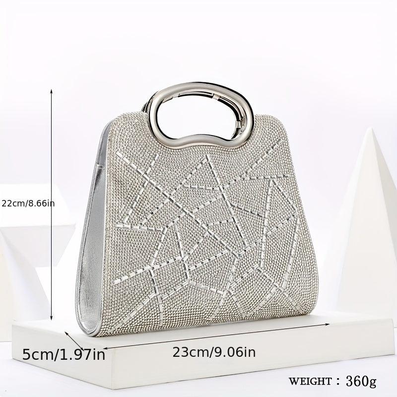 Geometric Pattern Satchel Bag Classic Evening Bag For Party