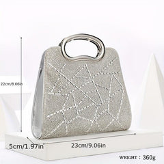 Geometric Pattern Satchel Bag Classic Evening Bag For Party