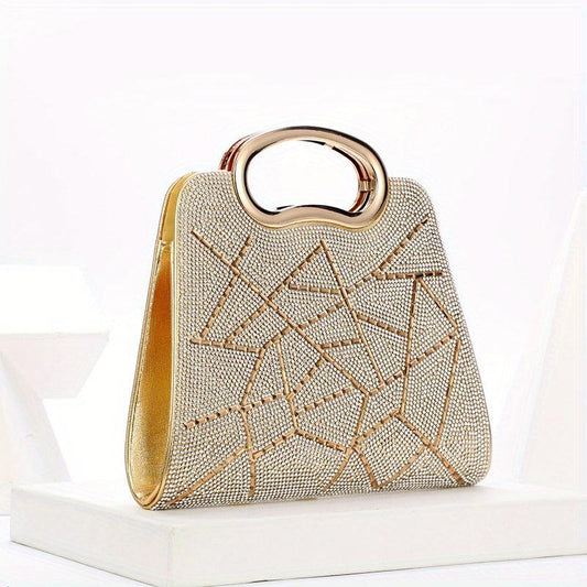 Geometric Pattern Satchel Bag Classic Evening Bag For Party