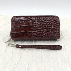 Crocodile Embossed Purse Large Coin Purse Women's Credit Card Holder