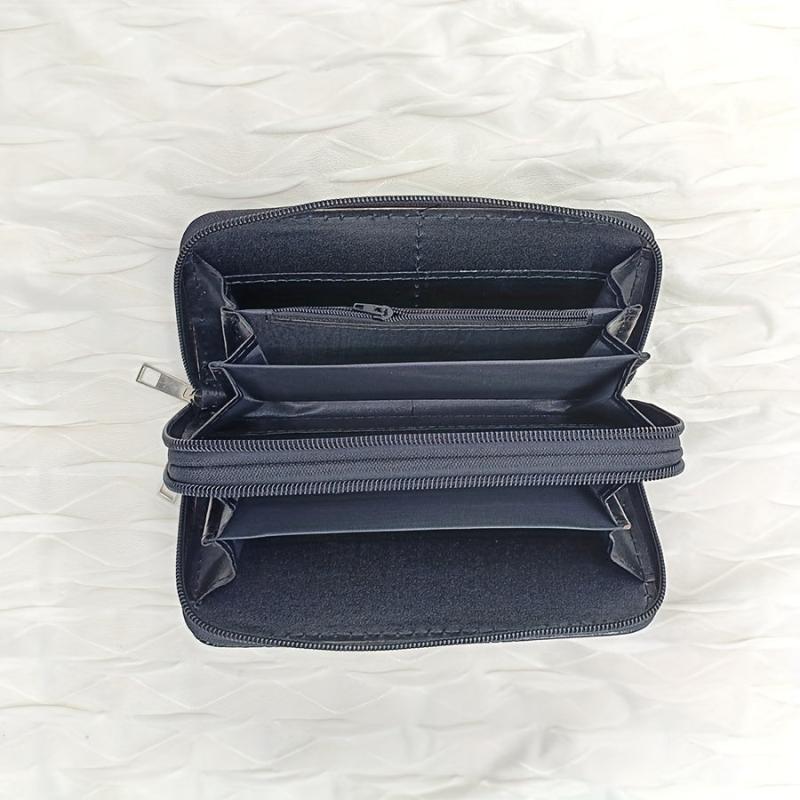 Crocodile Embossed Purse Large Coin Purse Women's Credit Card Holder