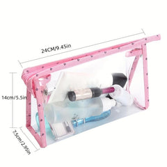 3pcs Clear Travel Cosmetics Wash Bag Set PVC Hangable Storage Bag