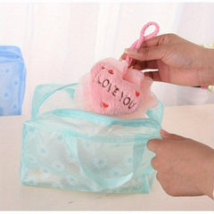 Floral PVC Cosmetic Bag Waterproof Toiletry Wash Bag