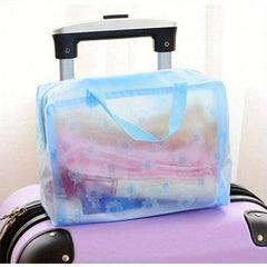 Floral PVC Cosmetic Bag Waterproof Toiletry Wash Bag