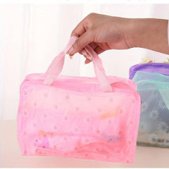 Floral PVC Cosmetic Bag Waterproof Toiletry Wash Bag