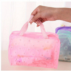 Floral PVC Cosmetic Bag Waterproof Toiletry Wash Bag