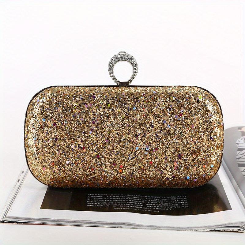 Elegant Sequin Clutch Bag Classic Celebrity Evening Bag