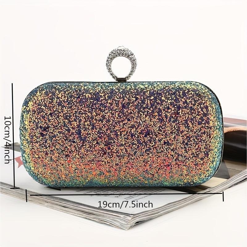 Elegant Sequin Clutch Bag Classic Celebrity Evening Bag
