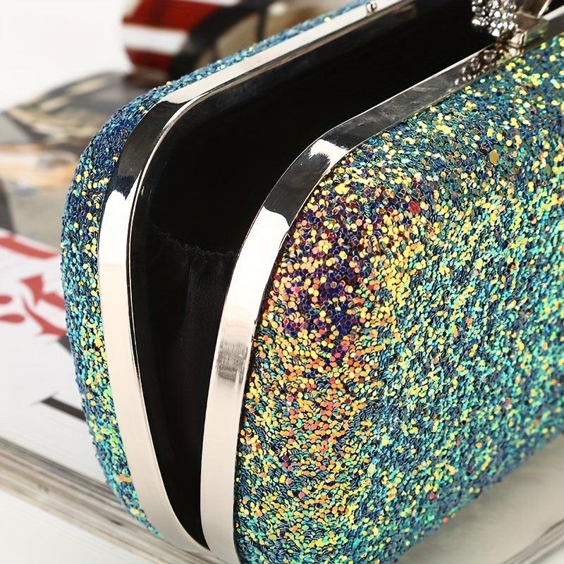 Elegant Sequin Clutch Bag Classic Celebrity Evening Bag
