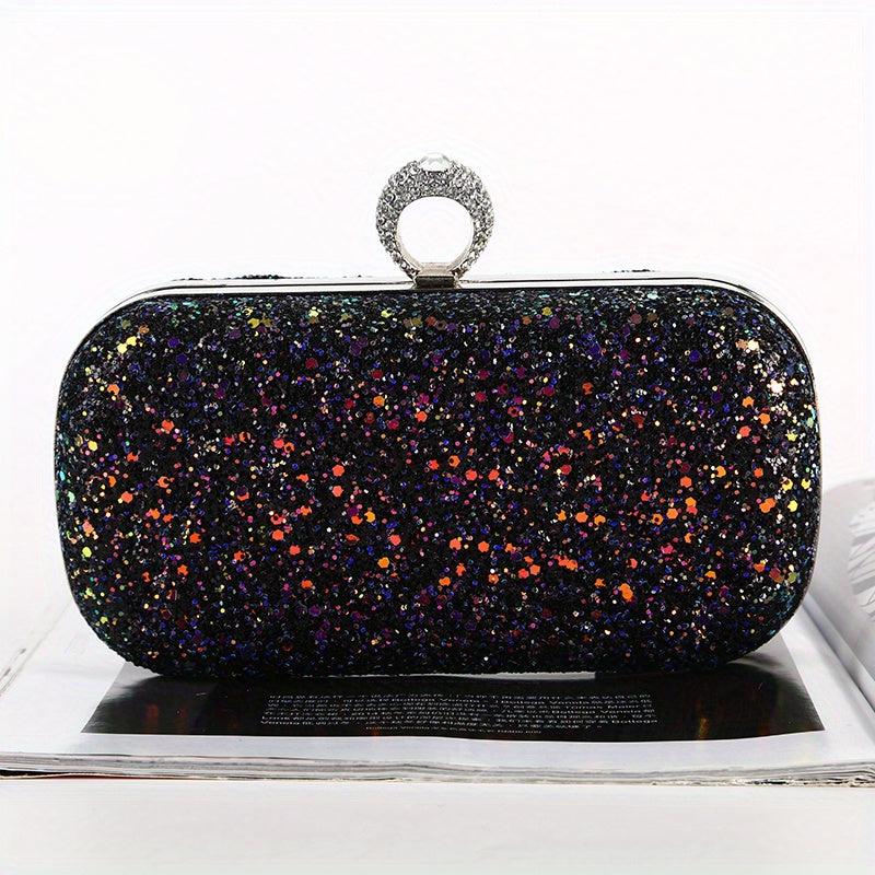 Elegant Sequin Clutch Bag Classic Celebrity Evening Bag