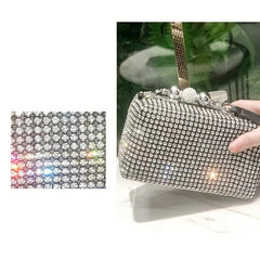 Glitter Crossbody Bag Square Evening Purse for Party & Wedding
