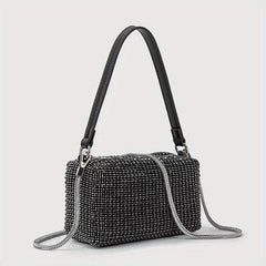 Glitter Crossbody Bag Square Evening Purse for Party & Wedding