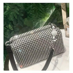 Glitter Crossbody Bag Square Evening Purse for Party & Wedding