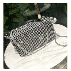 Glitter Crossbody Bag Square Evening Purse for Party & Wedding