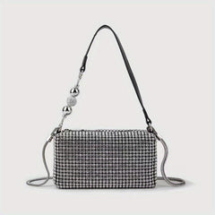 Glitter Crossbody Bag Square Evening Purse for Party & Wedding