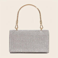 Rhinestone Satchel Bag Glitter Flap Shoulder Purse