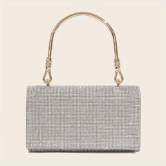 Rhinestone Satchel Bag Glitter Flap Shoulder Purse
