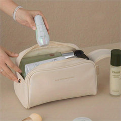 Toast Shape Cosmetics Bag Double Layer Makeup Storage Bag Large Capacity