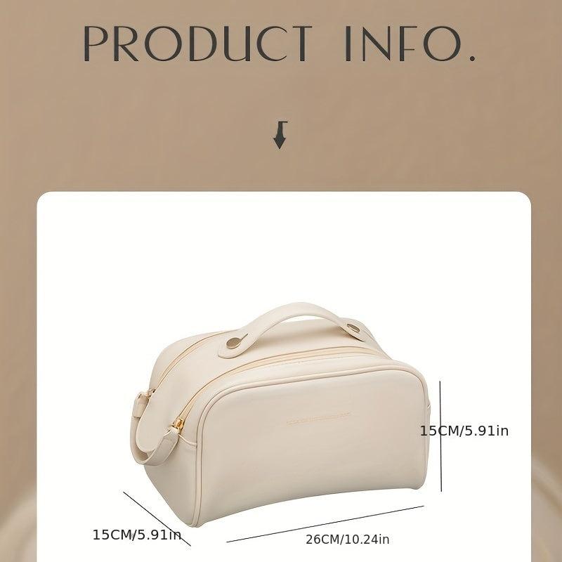 Toast Shape Cosmetics Bag Double Layer Makeup Storage Bag Large Capacity