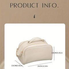 Toast Shape Cosmetics Bag Double Layer Makeup Storage Bag Large Capacity