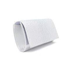 Rhinestone Buckle Flap Clutch Bag with Metal Chain