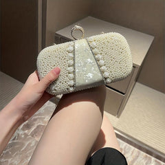 Rhinestone Clutch Purse Faux Pearl Evening Bag Women's Handbags
