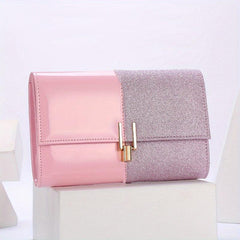 Glitter Stitching Long Purse Classic Flap Coin Purse