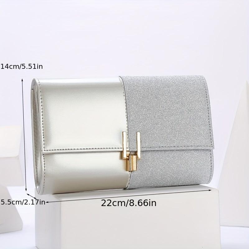 Glitter Stitching Long Purse Classic Flap Coin Purse