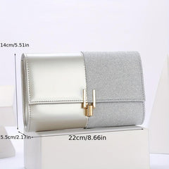 Glitter Stitching Long Purse Classic Flap Coin Purse