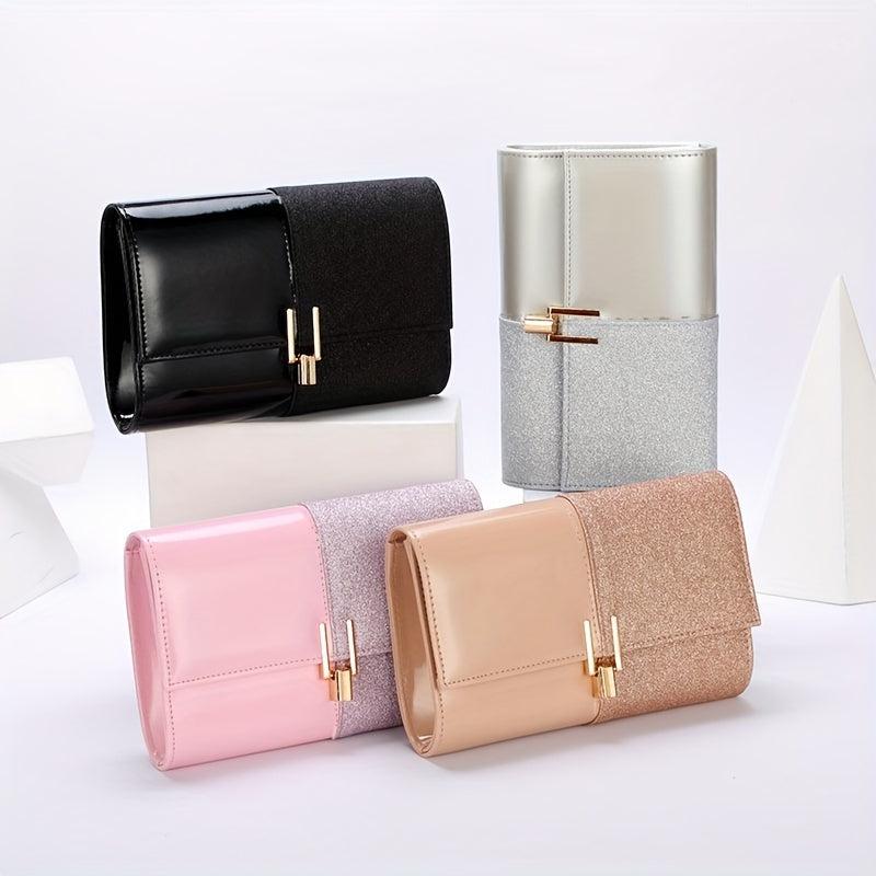 Glitter Stitching Long Purse Classic Flap Coin Purse