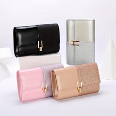 Glitter Stitching Long Purse Classic Flap Coin Purse