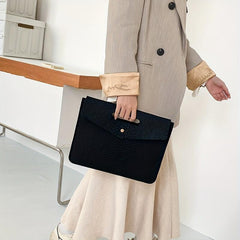 Crocodile Pattern Felt Handbag Women's Square Purse Large Capacity Clutch Bag