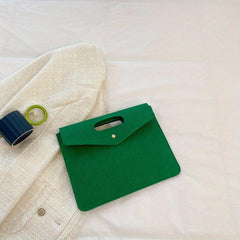 Crocodile Pattern Felt Handbag Women's Square Purse Large Capacity Clutch Bag