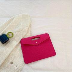 Crocodile Pattern Felt Handbag Women's Square Purse Large Capacity Clutch Bag