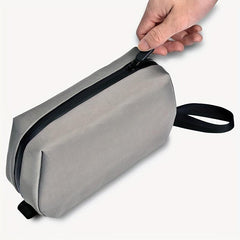 Men's Waterproof Nylon Toiletry Bag for Business Trips Grey
