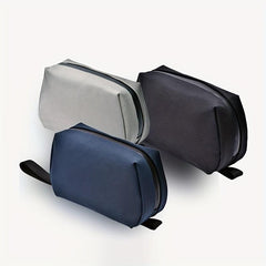 Men's Waterproof Nylon Toiletry Bag for Business Trips Grey