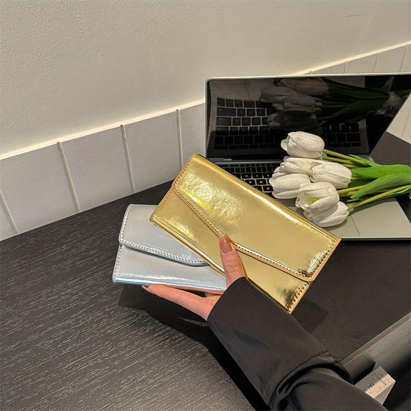 Long Wallet Trifold Coin Purse Credit Card Holder Evening Bag