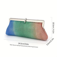 Colorful Rhinestone Evening Bag Dinner Clutch Purse for Wedding Party Prom