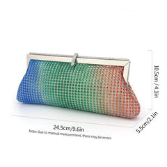 Colorful Rhinestone Evening Bag Dinner Clutch Purse for Wedding Party Prom
