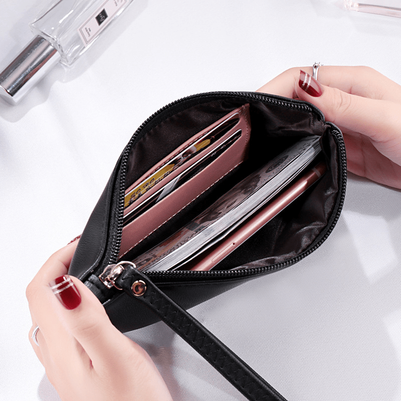 Women's Letter Graphic Clutch Bag Coin Purse Wrist Phone Bag