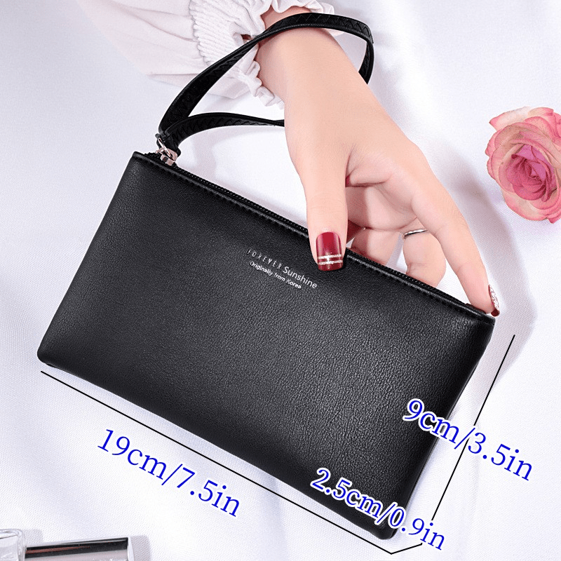 Women's Letter Graphic Clutch Bag Coin Purse Wrist Phone Bag