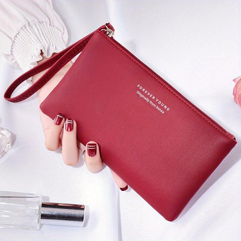 Women's Letter Graphic Clutch Bag Coin Purse Wrist Phone Bag