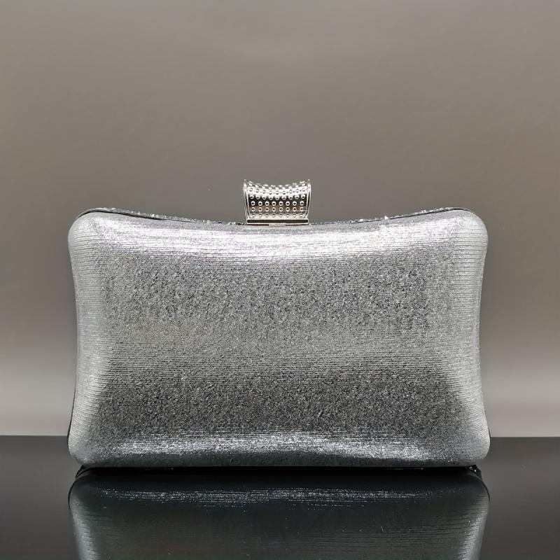 Rhinestone Chain Clutch Elegent Dinner Evening Bag