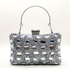Rhinestone Chain Clutch Elegent Dinner Evening Bag