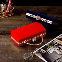 Rhinestone Clutch Purse Top Ring Handbag for Wedding Party