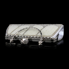 Rhinestone Tassel Evening Bag Faux Pearl Decor Wedding Bridal Purse
