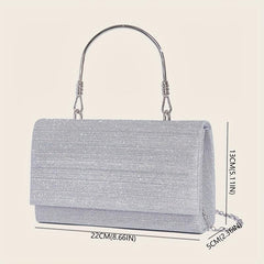 Glitter Evening Handbags Top Ring Clutch Purse Small Square Handbags