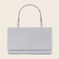 Glitter Evening Handbags Top Ring Clutch Purse Small Square Handbags